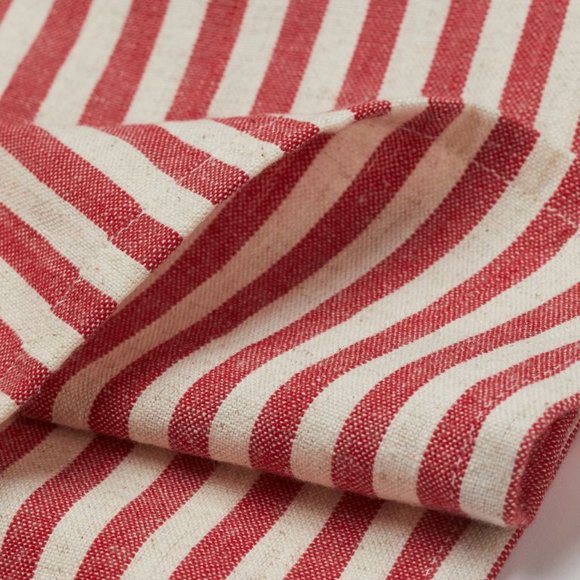 H&M Red/White Striped Linen-blend Tea Towel - Picture 2 of 2
